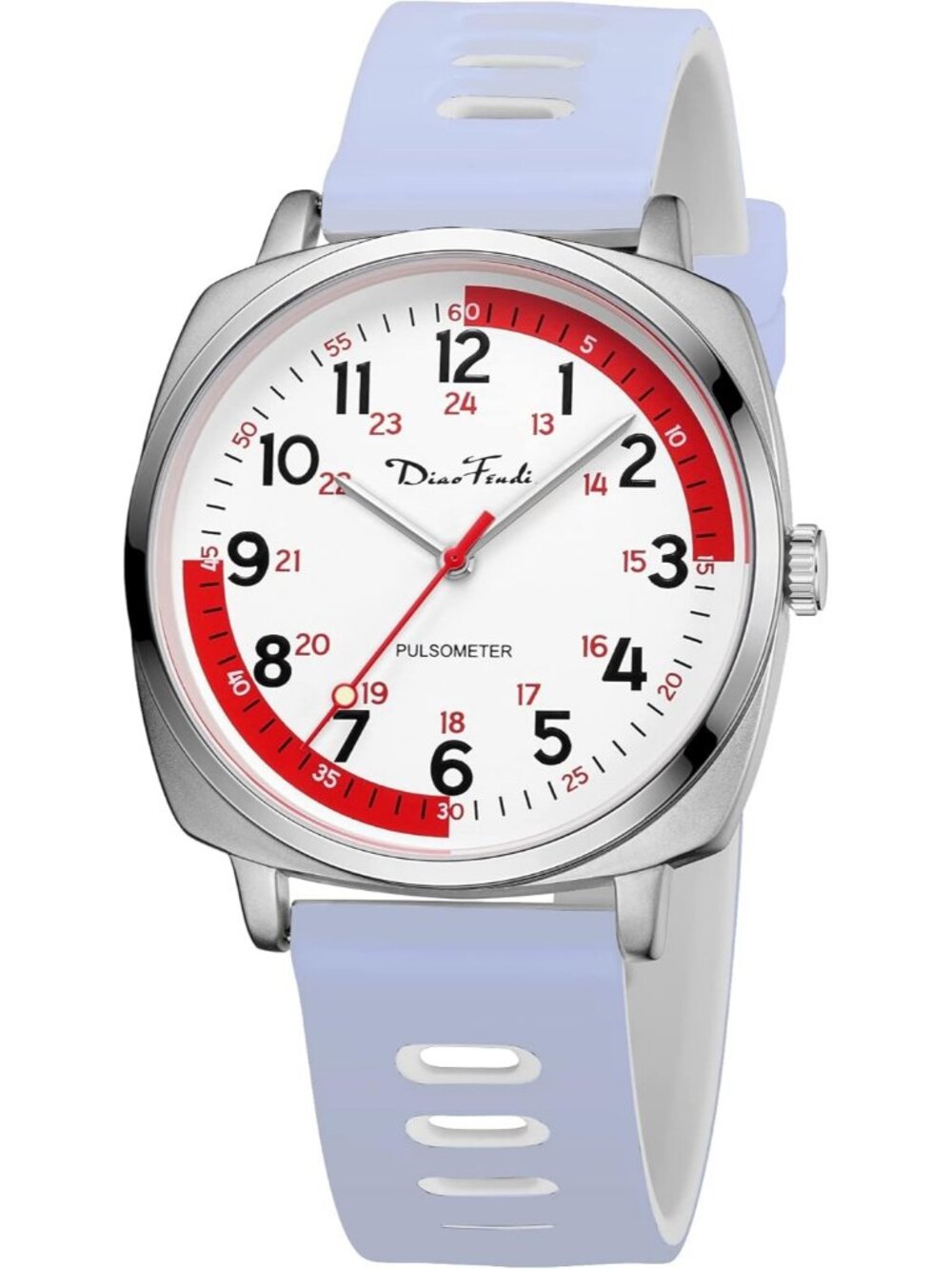 Diaofendi Womens Purple White Analog Nurse Medical Professional Waterproof Watch